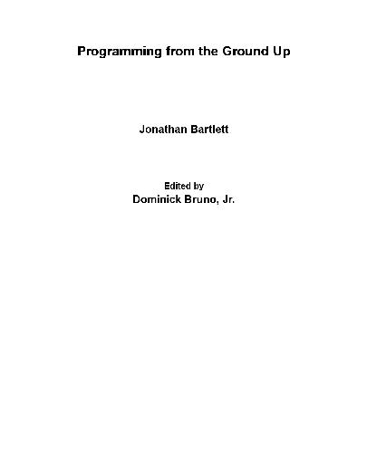 خرید و دانلود نسخه کامل کتاب Programming from the Ground Up [x86 assembly Linux GFDL فایل مجازی و دانلودی