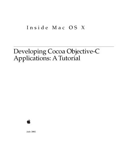 خرید و دانلود نسخه کامل کتاب Inside Mac OS X – Developing Cocoa Objective-C Applications – A Tutorial فایل مجازی و دانلو