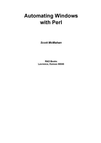 خرید و دانلود نسخه کامل کتاب Automating Windows with PERL فایل مجازی و دانلودی