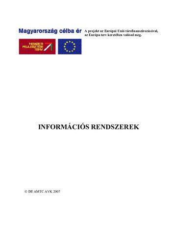 خرید و دانلود نسخه کامل کتاب Információs rendszerek فایل مجازی و دانلودی