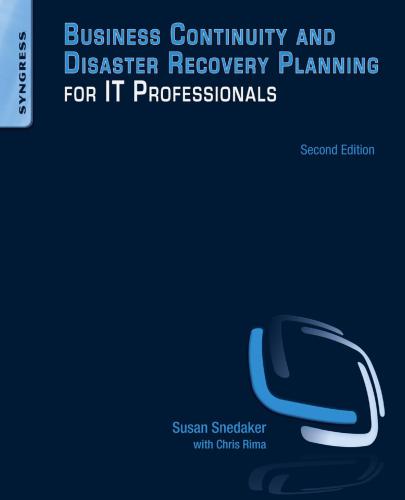 خرید و دانلود نسخه کامل کتاب Business Continuity and Disaster Recovery Planning for IT Professionals فایل مجازی و دانلود