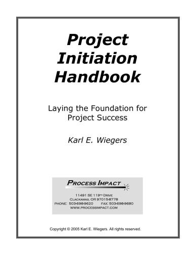 خرید و دانلود نسخه کامل کتاب Project Initiation. Handbook Laying the Foundation for Project Success فایل مجازی و دانلودی