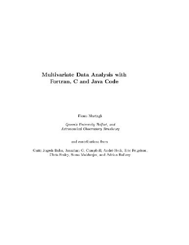 خرید و دانلود نسخه کامل کتاب Multivariate Data Analysis with Fortran  С and Java Code فایل مجازی و دانلودی