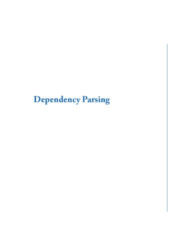 خرید و دانلود نسخه کامل کتاب Dependency parsing فایل مجازی و دانلودی