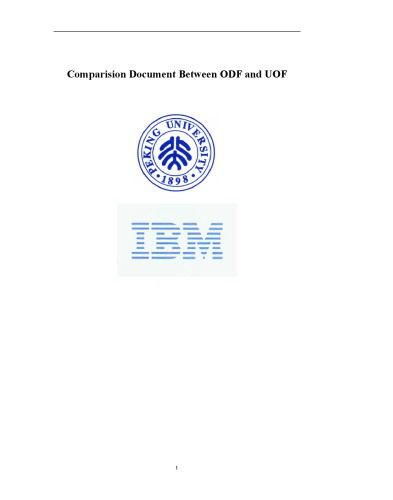 خرید و دانلود نسخه کامل کتاب Comparision Document Between ODF and UOF فایل مجازی و دانلودی