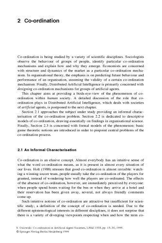 خرید و دانلود نسخه کامل کتاب Co-ordination in Artificial Agent Societies: Social Structures and Its Implications for Aut