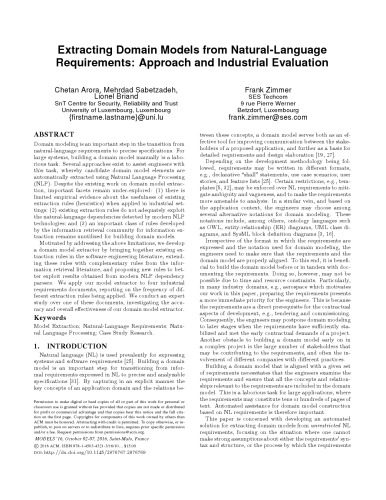 خرید و دانلود نسخه کامل کتاب Extracting Domain Models from Natural-Language Requirements: Approach and Industrial Evalua