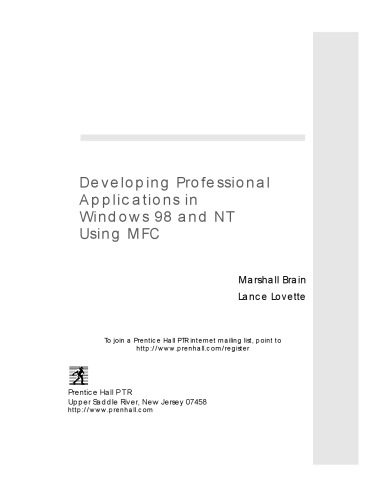خرید و دانلود نسخه کامل کتاب Developing Professional Applications for Windows 98 and NT Using MFC فایل مجازی و دانلودی