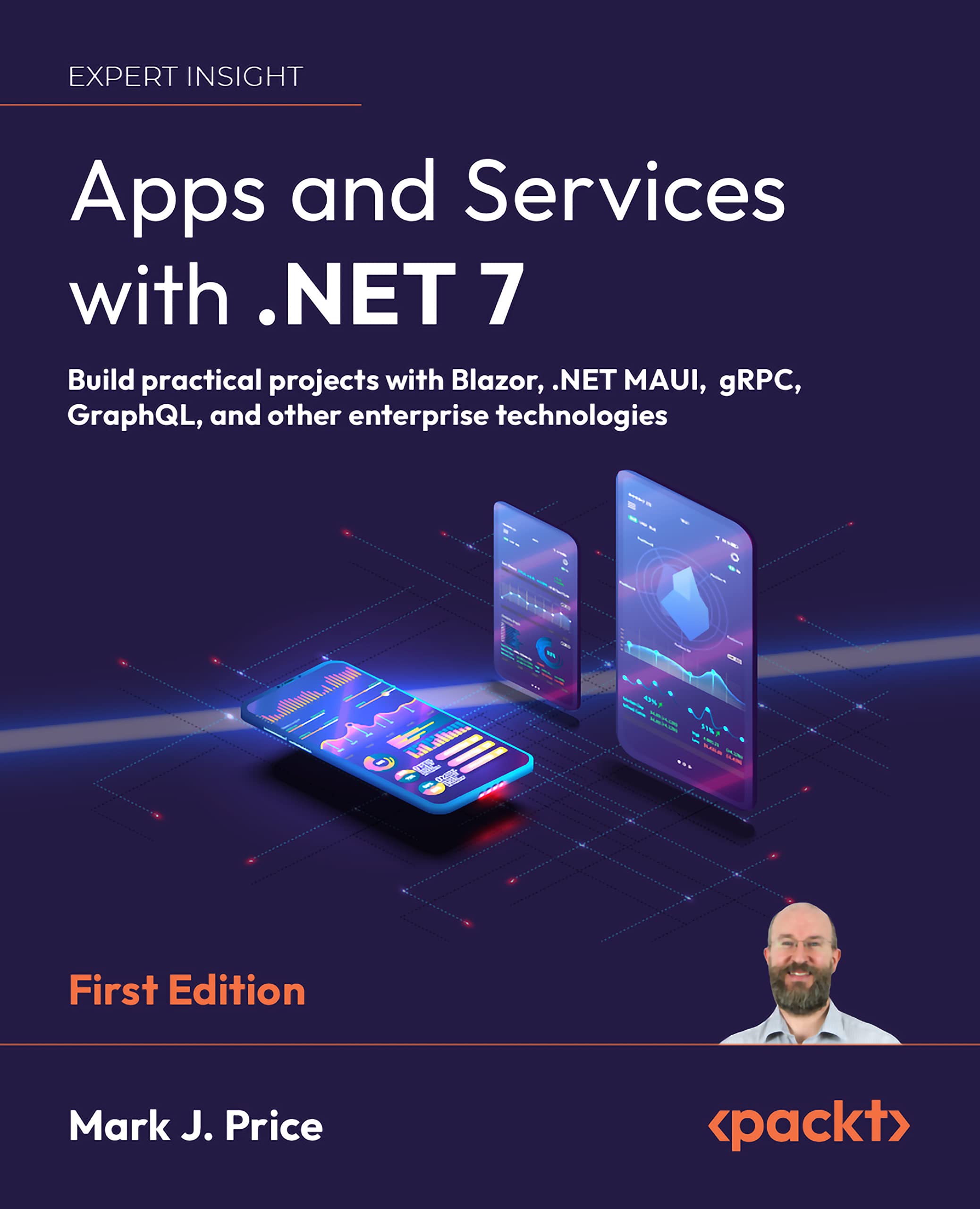 خرید و دانلود نسخه کامل کتاب Apps and Services with .NET 7: Build practical projects with Blazor  .NET MAUI  gRPC  Graph