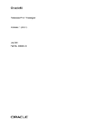 خرید و دانلود نسخه کامل کتاب Oracle9i Database Error Messages فایل مجازی و دانلودی
