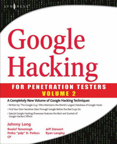 خرید و دانلود نسخه کامل کتاب Google Hacking for Penetration Testers vol.2 فایل مجازی و دانلودی