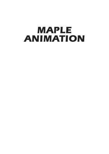 خرید و دانلود نسخه کامل کتاب Maple animation فایل مجازی و دانلودی