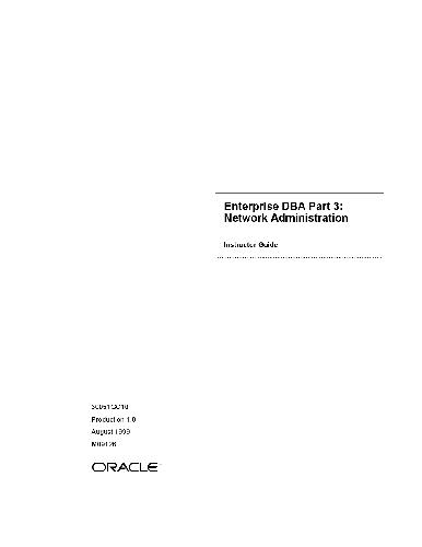 خرید و دانلود نسخه کامل کتاب Oracle Enterprise DBA – Network Administration  Instructor Guide فایل مجازی و دانلودی