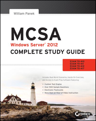خرید و دانلود نسخه کامل کتاب MCSA Windows Server 2012 Complete Study Guide: Exams 70-410  70-411  70-412  and 70-417 فای
