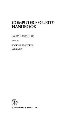 خرید و دانلود نسخه کامل کتاب Computer Security Handbook فایل مجازی و دانلودی