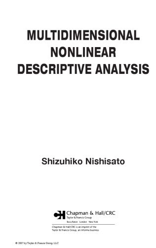 خرید و دانلود نسخه کامل کتاب Multidimensional nonlinear descriptive analysis فایل مجازی و دانلودی