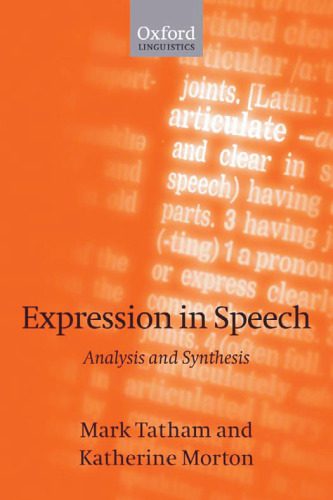 خرید و دانلود نسخه کامل کتاب Expression in Speech: Analysis and Synthesis فایل مجازی و دانلودی