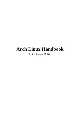 خرید و دانلود نسخه کامل کتاب Arch Linux Handbook: A Simple  Lightweight Linux Handbook فایل مجازی و دانلودی