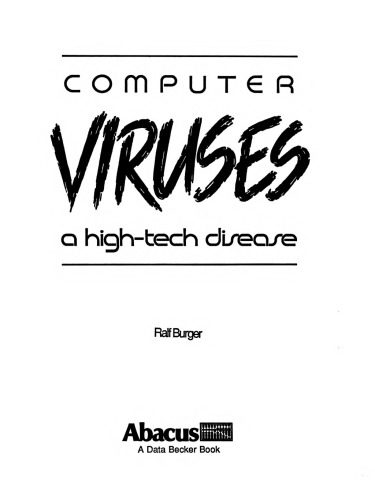 خرید و دانلود نسخه کامل کتاب Computer Viruses: A High-tech Disease فایل مجازی و دانلودی