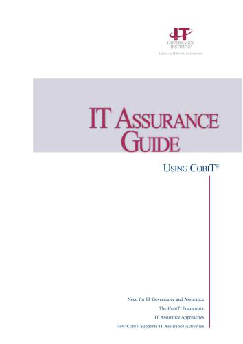 خرید و دانلود نسخه کامل کتاب IT Assurance Guide: Using COBIT فایل مجازی و دانلودی