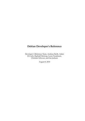 خرید و دانلود نسخه کامل کتاب Debian Developer s Reference فایل مجازی و دانلودی