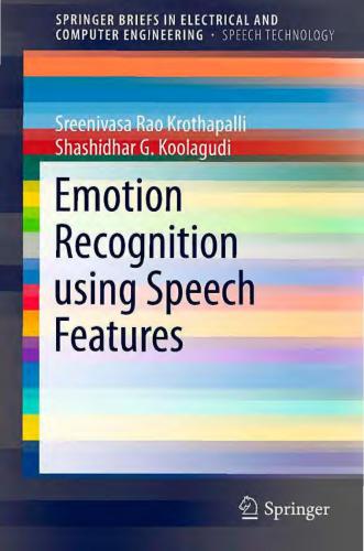 خرید و دانلود نسخه کامل کتاب Emotion Recognition using Speech Features فایل مجازی و دانلودی