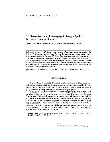 خرید و دانلود نسخه کامل کتاب 3D Reconstruction of Tomographic Images Applied to Largely Spaced Slices فایل مجازی و دانلو