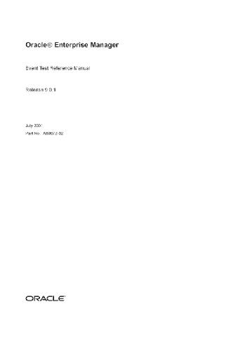 خرید و دانلود نسخه کامل کتاب Oracle Enterprise Manager Event Test Reference Manual (Part No A89872-02) (Release 9 0 1) (