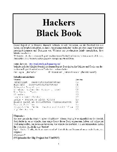 خرید و دانلود نسخه کامل کتاب Hackers Blackbook فایل مجازی و دانلودی