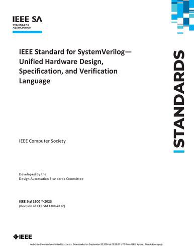 خرید و دانلود نسخه کامل کتاب IEEE 1800 – 2023 Standard for SystemVerilog فایل مجازی و دانلودی