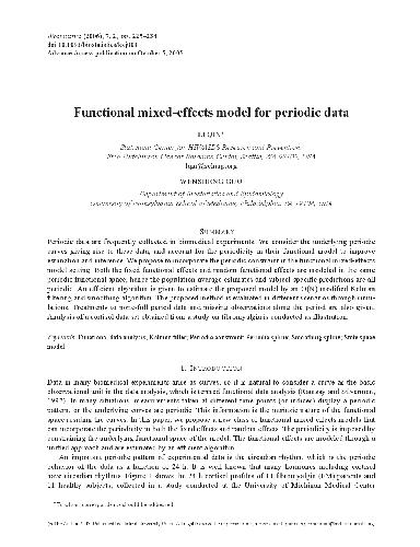 خرید و دانلود نسخه کامل کتاب Functional mixed-effects model for periodic data فایل مجازی و دانلودی