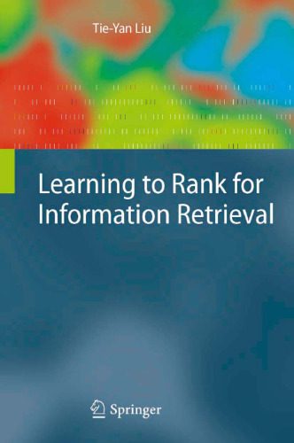 خرید و دانلود نسخه کامل کتاب Learning to Rank for Information Retrieval فایل مجازی و دانلودی