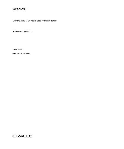 خرید و دانلود نسخه کامل کتاب Oracle 9i. Data Guard Concepts and Administration فایل مجازی و دانلودی