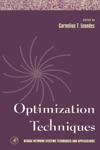 خرید و دانلود نسخه کامل کتاب Neural Network Systems Techniques and Applications. Volume 2. Optimization Techniques فایل