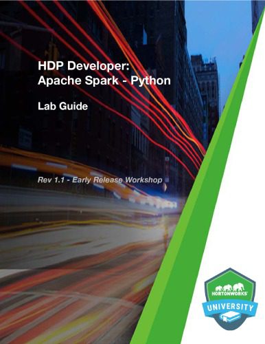 خرید و دانلود نسخه کامل کتاب HDP Developer: Apache Spark Using Python (Lab Guide) فایل مجازی و دانلودی