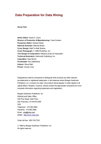 خرید و دانلود نسخه کامل کتاب Data Preparation for Data Mining (The Morgan Kaufmann Series in Data Management Systems) فا