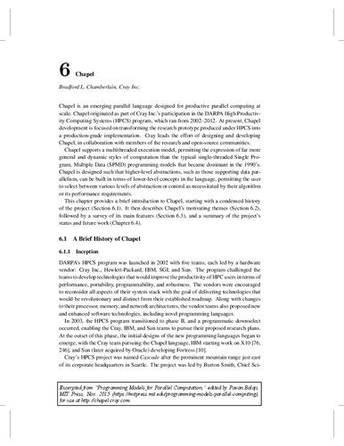 خرید و دانلود نسخه کامل کتاب Chapel (Excerpted from Programming Models for Parallel Computation) فایل مجازی و دانلودی