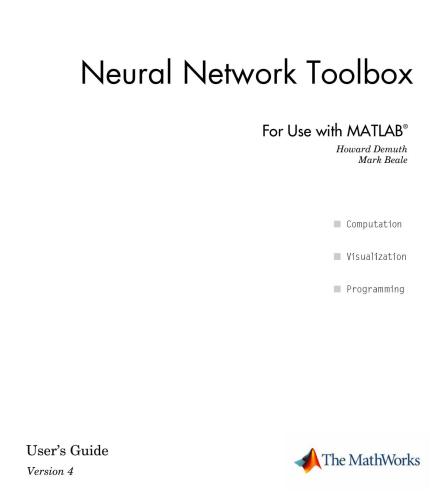 خرید و دانلود نسخه کامل کتاب Neural Network Toolbox For Use with MATLAB فایل مجازی و دانلودی