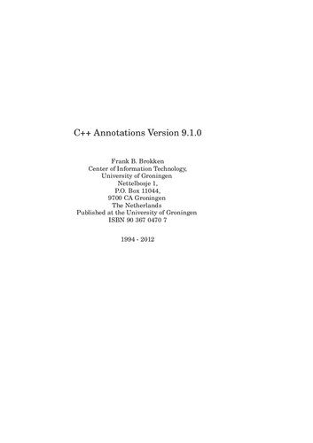 خرید و دانلود نسخه کامل کتاب C++ Annotations فایل مجازی و دانلودی