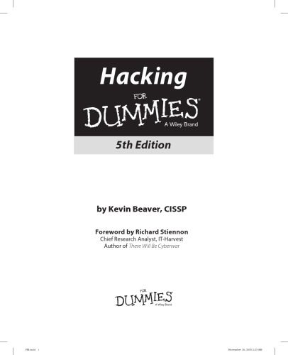 خرید و دانلود نسخه کامل کتاب Hacking For Dummies فایل مجازی و دانلودی