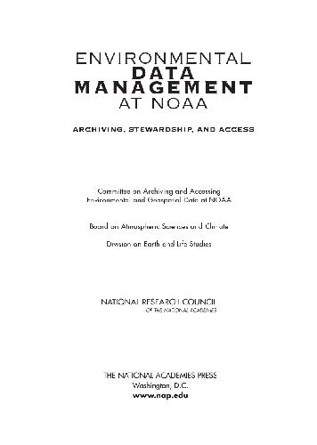 خرید و دانلود نسخه کامل کتاب Environmental Data Management at NOAA: Archiving  Stewardship  and Access فایل مجازی و دانل