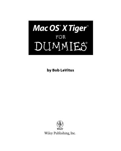خرید و دانلود نسخه کامل کتاب Mac OS X Tiger For Dummies فایل مجازی و دانلودی