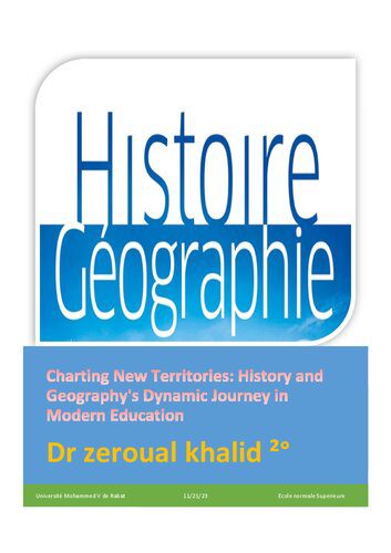 خرید و دانلود نسخه کامل کتاب Charting New Territories History and Geography s Dynamic Journey in Modern Education فایل م