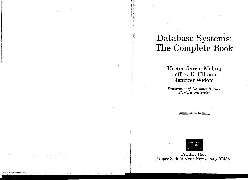 خرید و دانلود نسخه کامل کتاب Database Systems The Complete Book فایل مجازی و دانلودی