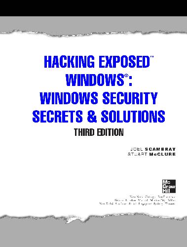 خرید و دانلود نسخه کامل کتاب Hacking Exposed. Windows فایل مجازی و دانلودی