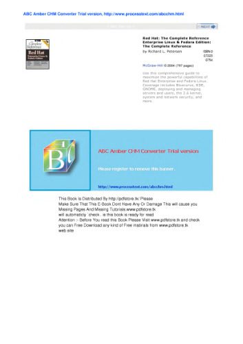 خرید و دانلود نسخه کامل کتاب Red Hat Enterprise Linux & Fedora Core 4 : The Complete Reference فایل مجازی و دانلودی