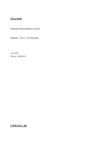 خرید و دانلود نسخه کامل کتاب Oracle9i Database Administrator s Guide (Part No. A90164-01) (Release 9.0.1) فایل مجازی و د