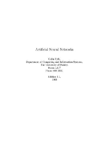 خرید و دانلود نسخه کامل کتاب Artificial neural networks فایل مجازی و دانلودی