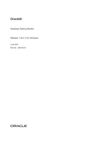 خرید و دانلود نسخه کامل کتاب Oracle9i Database Getting Started (Part No A90163-01) (Release 9 0 1) فایل مجازی و دانلودی