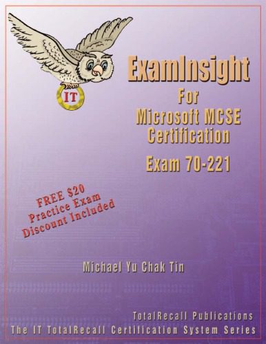 خرید و دانلود نسخه کامل کتاب Examinsight for Designing a Microsoft Windows 2000 Network Infrastructure Examination 70-22